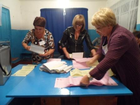 Подсчет голосов на избирательном участке № 2316